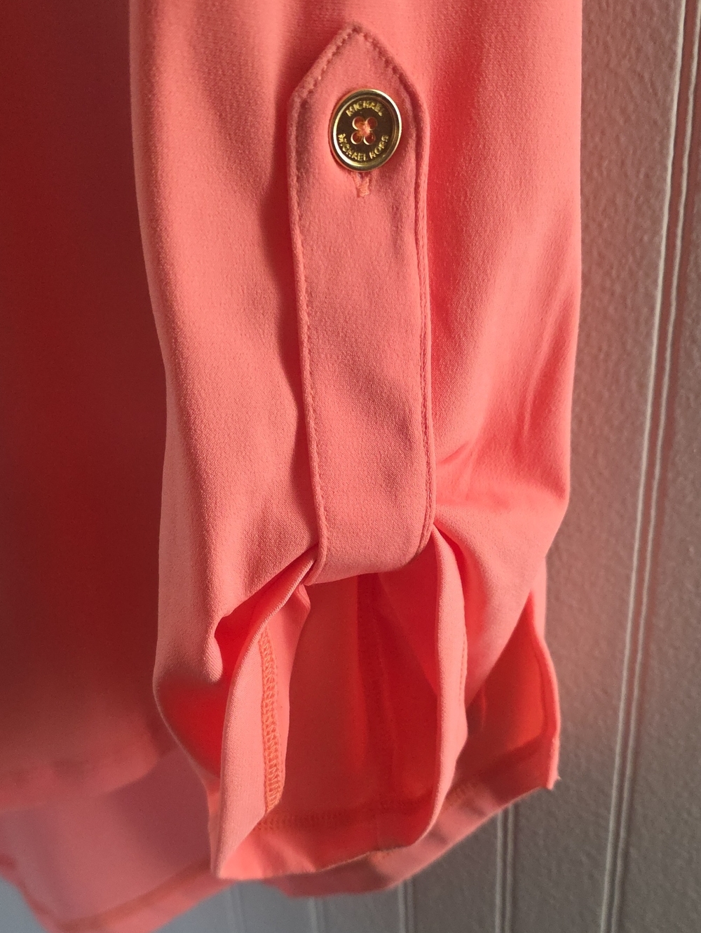 Michael Kors Coral Pink Blouse XL - Picture 4 of 6
